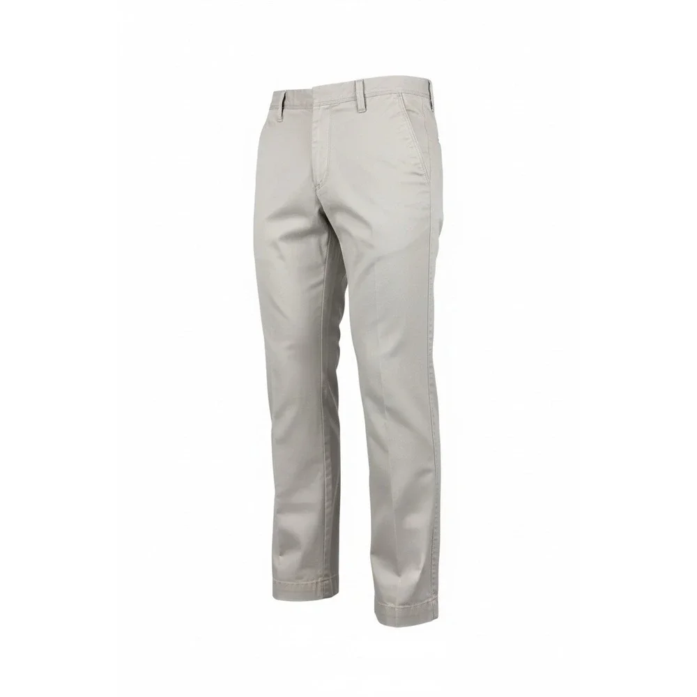 HAGGAR Life Khaki Mens Slim Fit Pants Gray Cotton Stretch 32x29‎